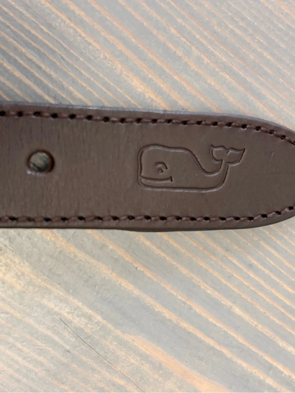 Vineyard Vines Navy and White Whale Pattern Belt